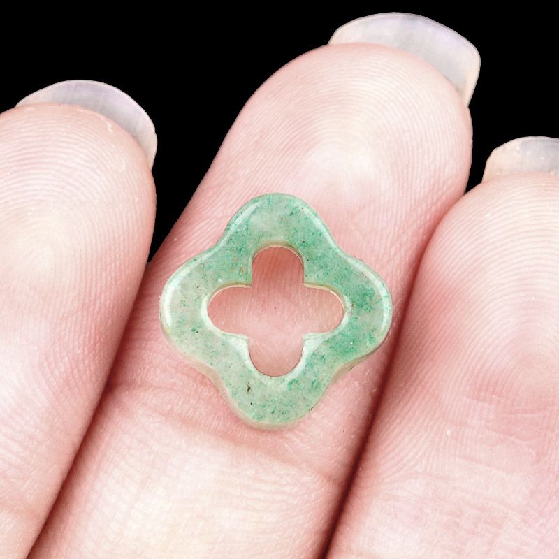 2054 - Contas de trevo de quatro folhas de cristal natural com ódio de quatro folhas, pingente, colar, pulseira e contas acessórias DIY