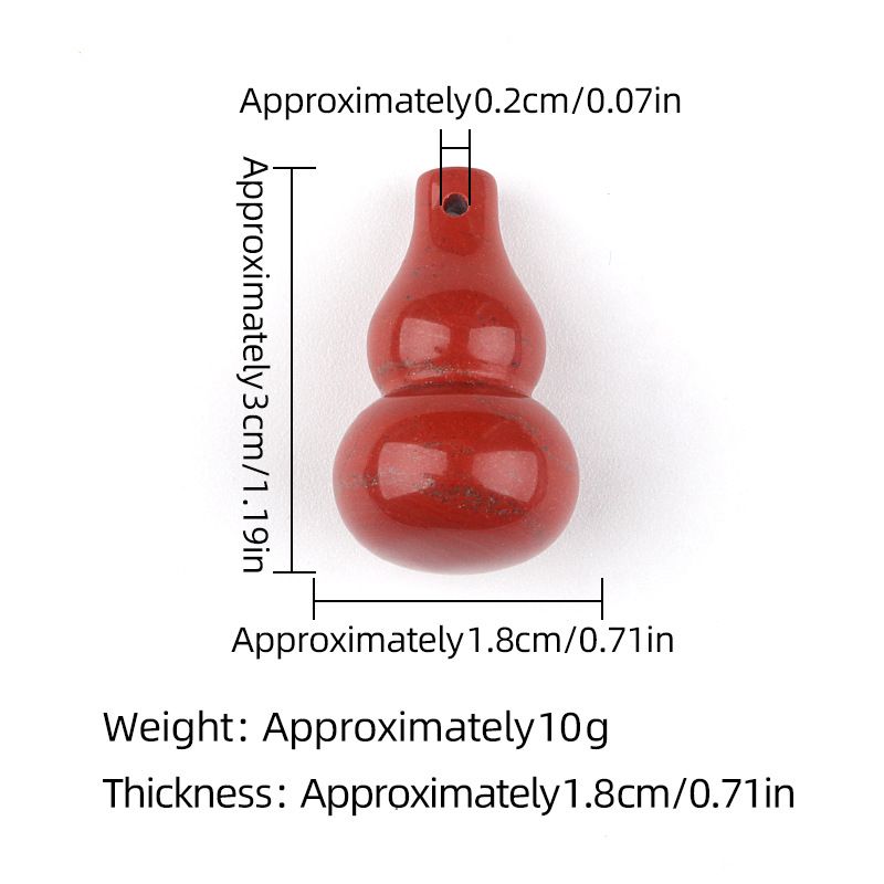 30Mm pingente de cabaça de cristal natural, tecido cultural e acessórios de jogo DIY jade ágata pequeno pingente de cabaça de jóias
