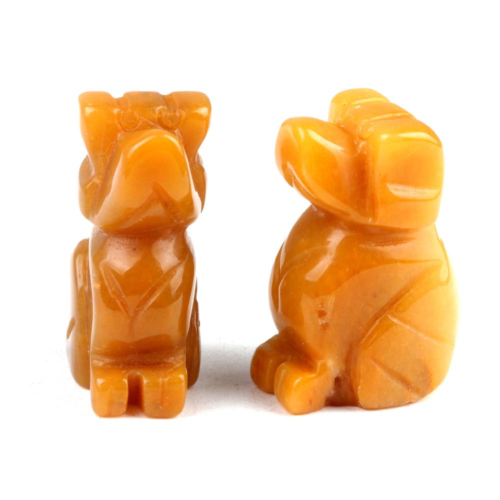 1606 a 1in filhote de cachorro ágata cristal pedra mini escultura animal pequeno pedra semi-preciosa artesanato cão pequeno ornamento
