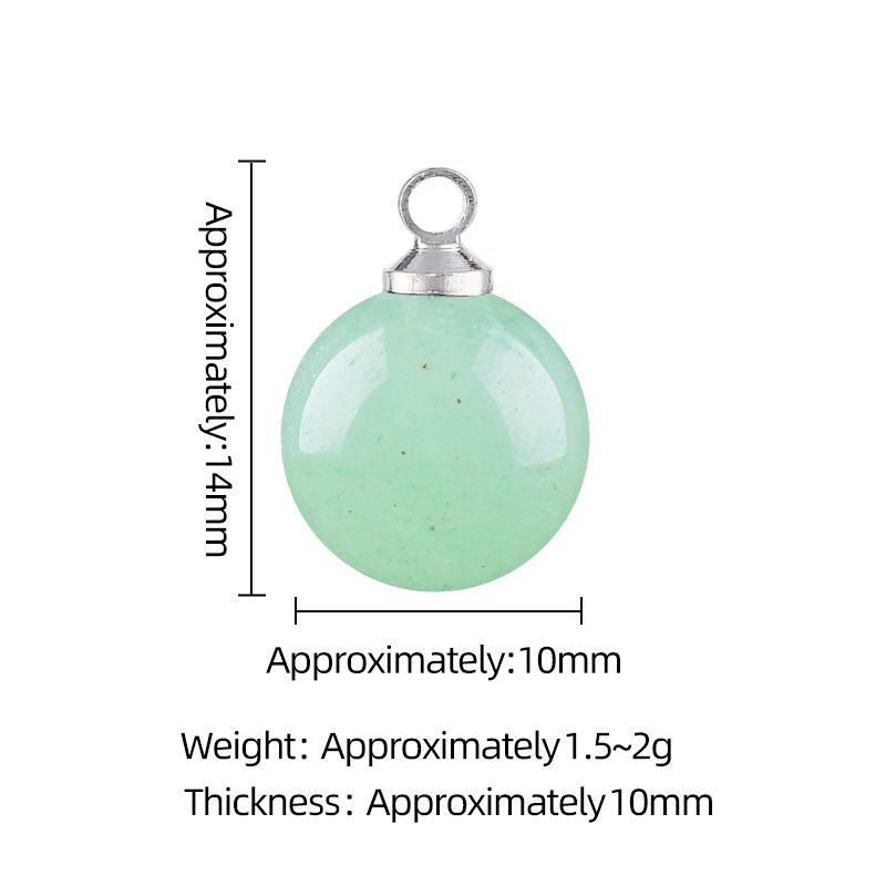 10Mm pingente de bola de pedra natural artesanal brincos pulseira colar de cristal contas soltas redondas acessórios de jóias