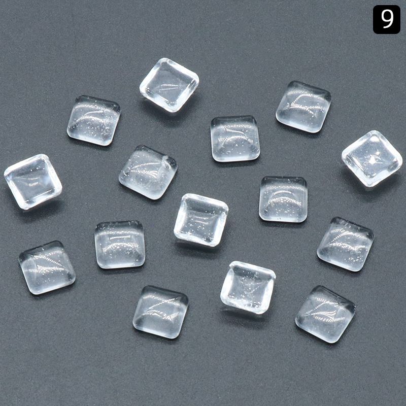 1286-10Mm anel quadrado superfície de cristal natural única superfície curva quadrada geométrica DIY jóias incrustadas acessórios de pedra solta
