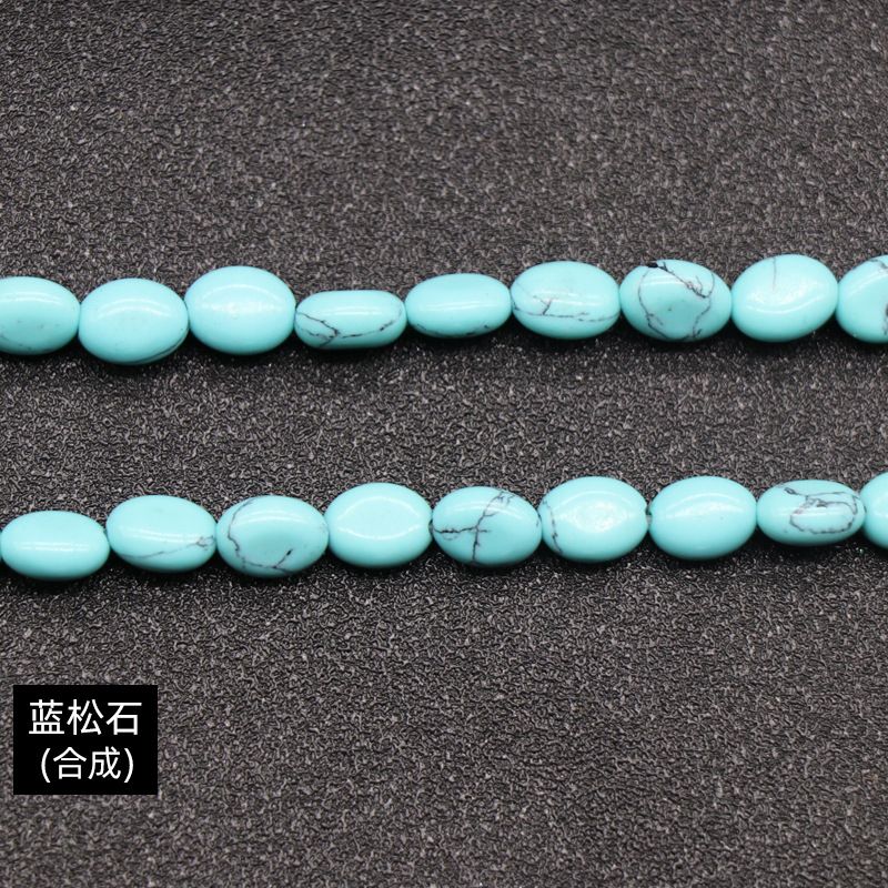 Cristal ágata pedra semi-preciosa em forma de ovo 6 * 8mm oval solto cordão DIY pulseira colar jóias