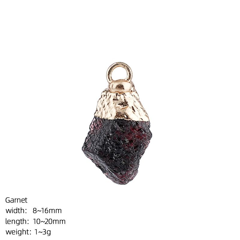 Pingente de pedra bruta de cristal natural transfronteiriço DIY colar brincos pulseira de prata dourada pedra áspera acessórios de ágata irregular