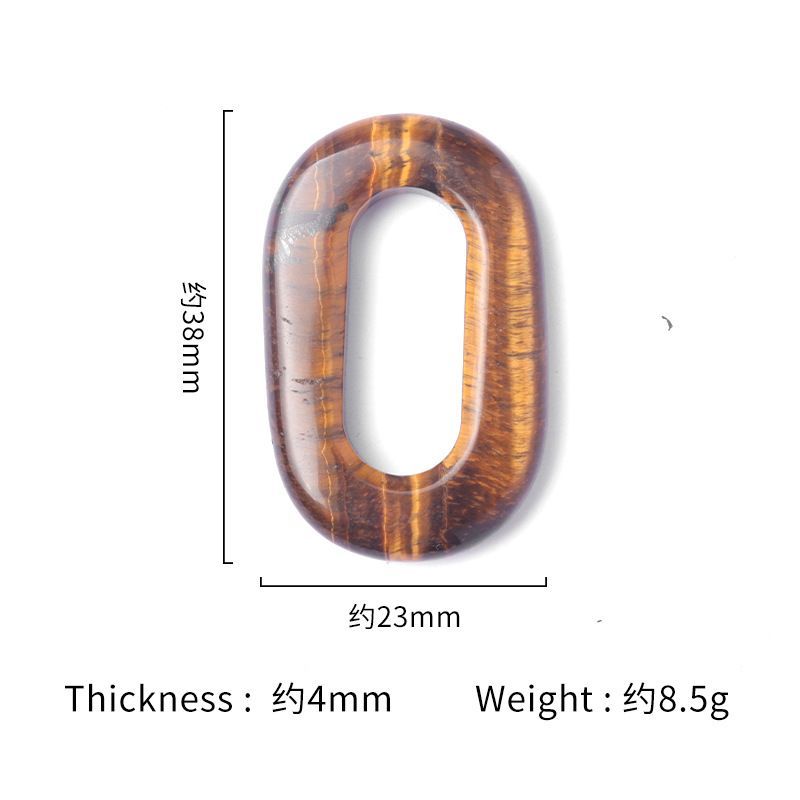 1616-Pingente de anel de ametista natural, pedra semi-preciosa grande círculo oval DIY colar de mão acessórios