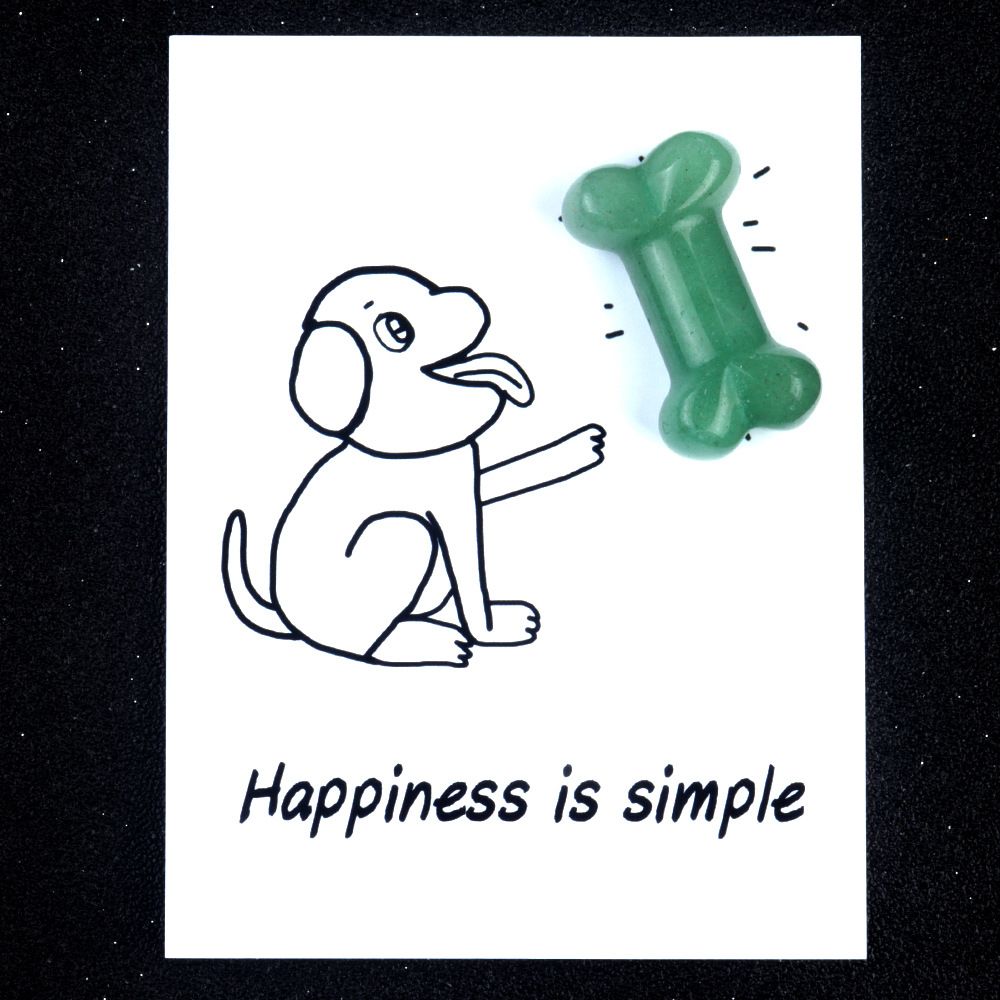 1803-Card Series Natural Crystal Agate 35mm Dog Bone Creative Fun Card Descrição do Produto: