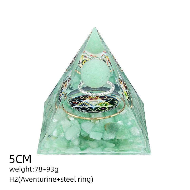 5Cm pirâmide de cristal natural Europeu e americano home office decoração desktop yoga meditação resina pirâmide ornamento