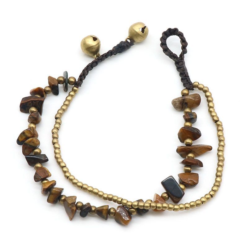 1151-Pulseira de cascalho de cor de ágata de cristal natural, pulseira de tecido colorida pulseira de cascalho irregular.