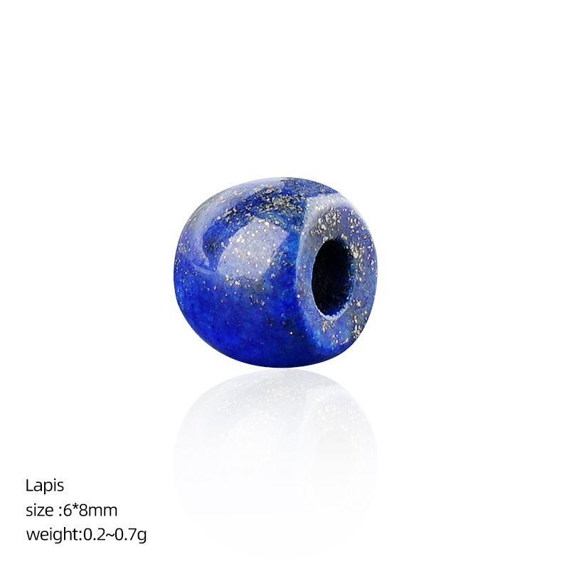 8Mm buraco 3 grande buraco de cristal natural contas soltas DIY pulseira colar jóias ágata contas de roda tigre olho balde contas acessórios
