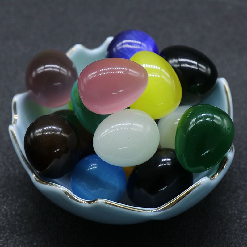 20 ovos de opala de cor mista, ovos coloridos de Páscoa DIY mini decoração de enfeite de ovo colorido