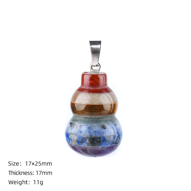 Pingente de cristal de emenda de pedra colorida ioga meditação chakra ágata jade emenda colar