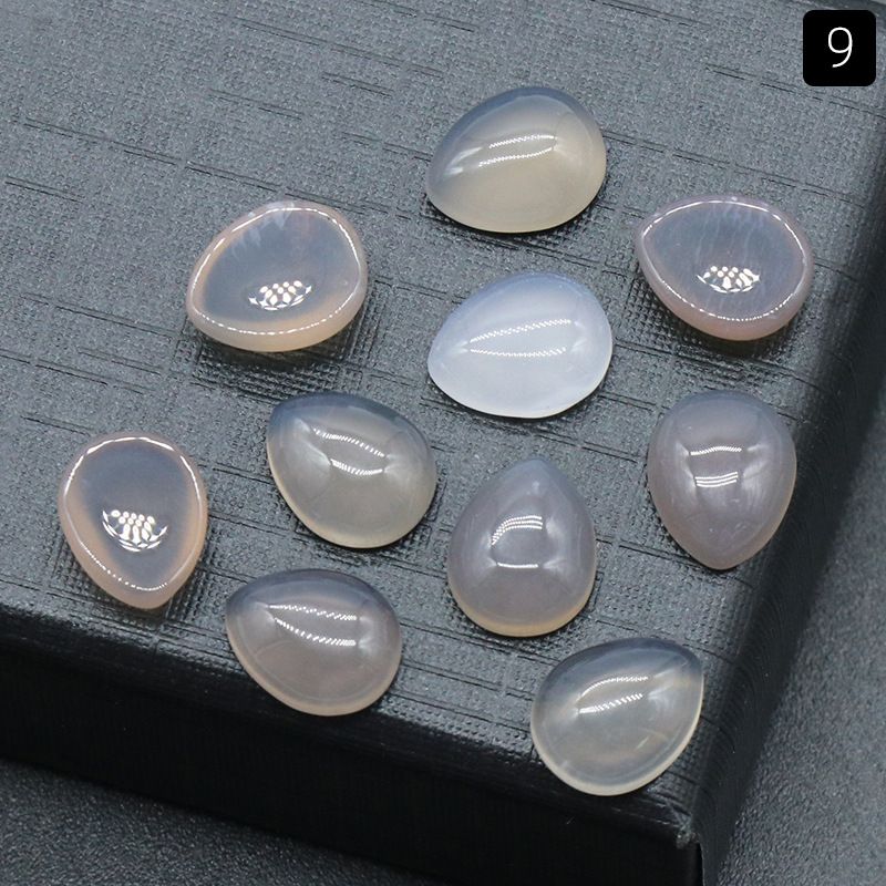 1475-8X10mm superfície do anel de gota de água cristal natural superfície única curva geométrica DIY jóias incrustadas com acessórios de pedra solta