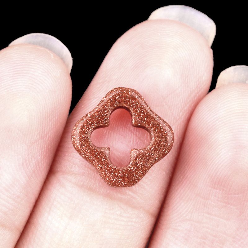 2054 - Contas de trevo de quatro folhas de cristal natural com ódio de quatro folhas, pingente, colar, pulseira e contas acessórias DIY
