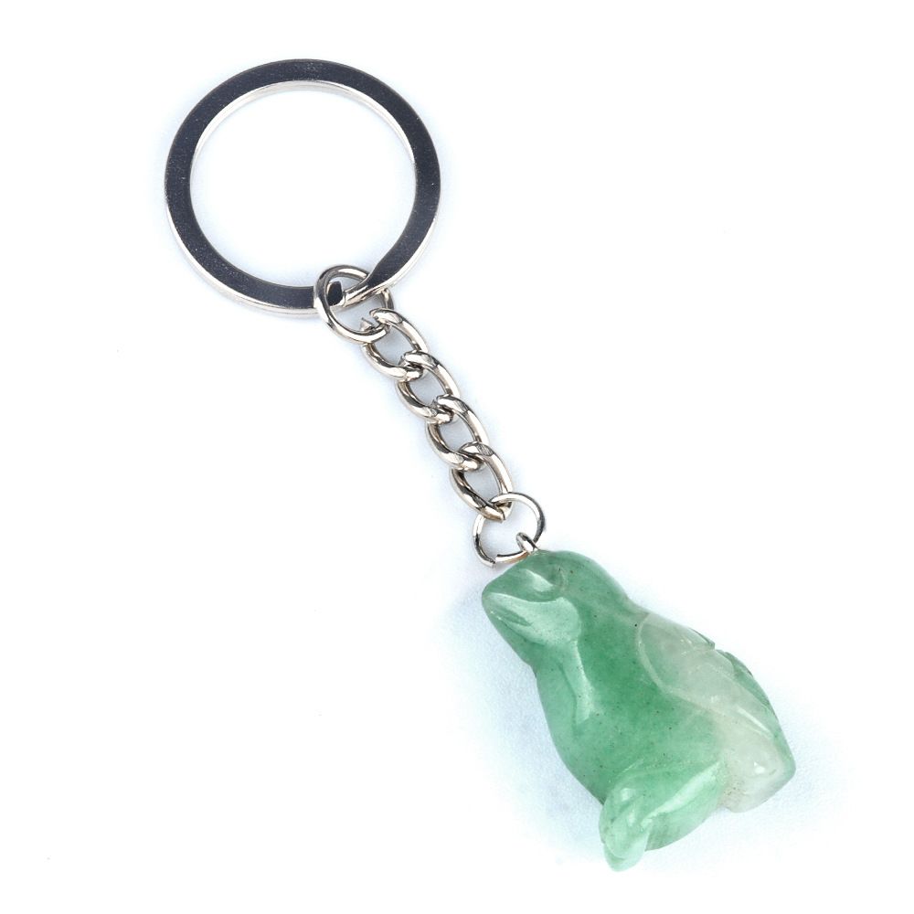 1942-Gravado pássaro chaveiro, cristal ágata pedra gravada animal pingente chaveiro