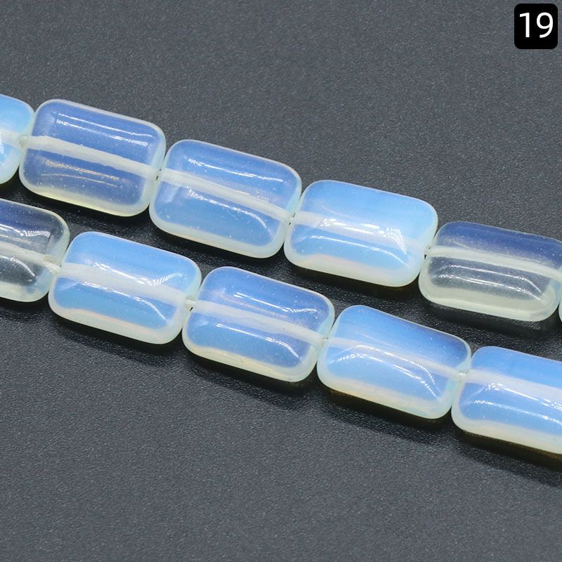 1366-Pedra semi-preciosa de ágata de cristal natural 13 * 18mm plana retangular DIY acessórios de jóias material