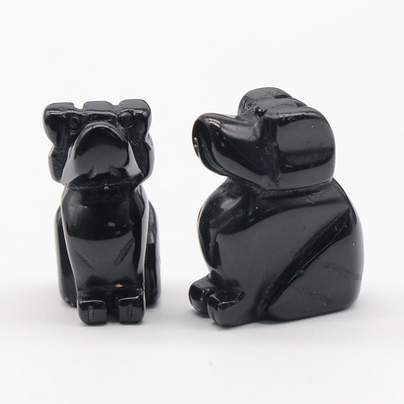 1606 a 1in filhote de cachorro ágata cristal pedra mini escultura animal pequeno pedra semi-preciosa artesanato cão pequeno ornamento