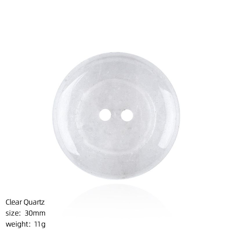 Botões de pedra natural de 30Mm simples versátil DIY suéter bolsas acessórios de roupas botões redondos de cristal natural