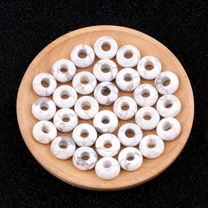 325-Grânulos de orifícios grandes 8 * 14mm de cristal de ábaco de ágata material de acessórios tecidos à mão DIY