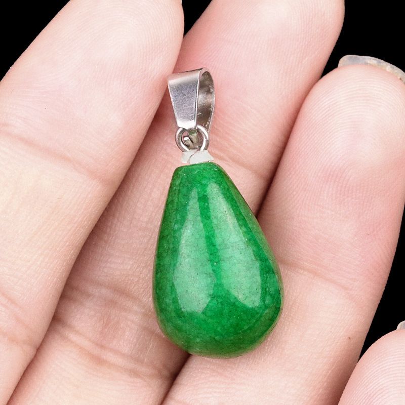 1463-20Mm pingente de gota de água redonda, pedra semi-preciosa natural pingente de gota de água redonda brincos DIY colar acessórios de jóias