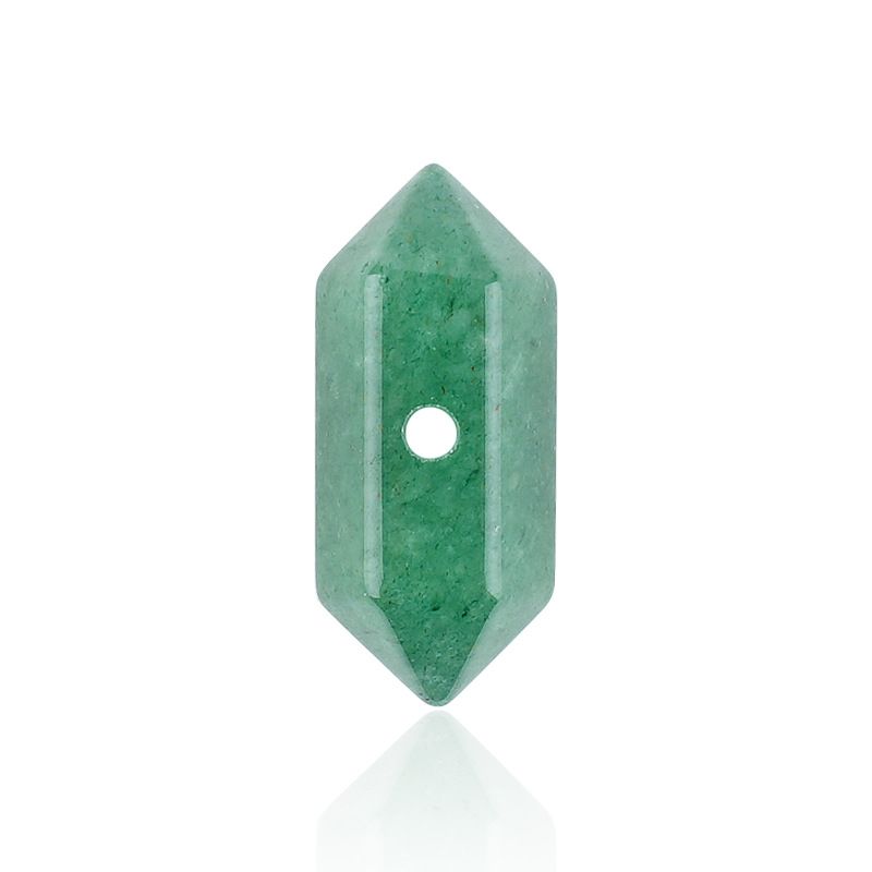 Cristal 8 * 20mm Ponta Dupla Pós Hexagonal Pulseira DIY Pingente Colar Acessórios Cristal Branco Ponta Dupla Pós Hexagonal