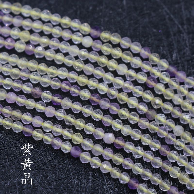 260-Agate cristal de pedra preciosa 2mm corte contas redondas turmalina romã água-marinha contas soltas DIY chapelaria gancho de cabelo borla