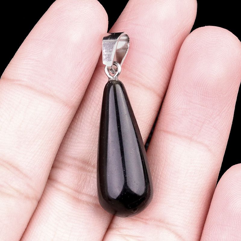 1462-25Mm pingente longo de gota de água, pedra semi-preciosa natural pingente longo de gota de água brincos DIY colar acessórios de jóias