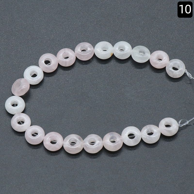 1368-Ágata de cristal natural pedra semi-preciosa 5 * 10mm buraco 4mm ábaco contas soltas contas DIY acessórios de jóias material