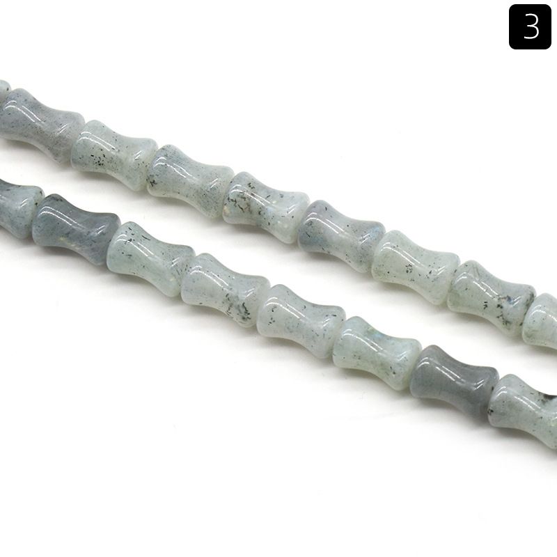 1525-Pedra de cor de cristal natural 8x12mm bambu contas soltas DIY contas de jóias acessórios pulseira colar mão