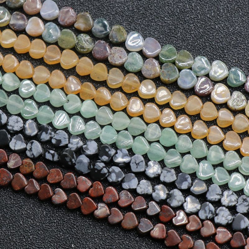 Dongling jade 4mm pequeno amor contas soltas ágata indiana coração de pêssego DIY artesanal frisado acessórios de material de jóias