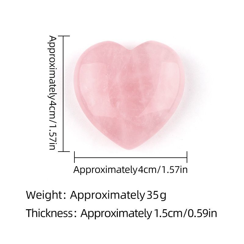 2321-4Cm Natural Pink Crystal Big Love Rose Crystal Play Coração Ornamento Casa Artesanato Ornamento