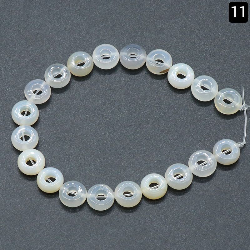 1368-Ágata de cristal natural pedra semi-preciosa 5 * 10mm buraco 4mm ábaco contas soltas contas DIY acessórios de jóias material