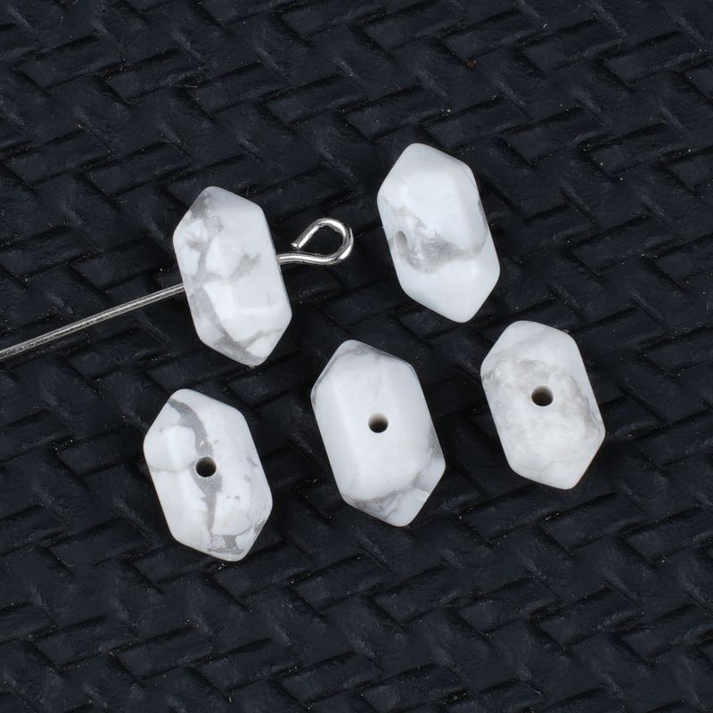 Acessórios de orifício médio de ponta dupla de cristal natural, olho de tigre de ouro verde, cristal de ametista em pó de cristal branco acessórios de joias DIY