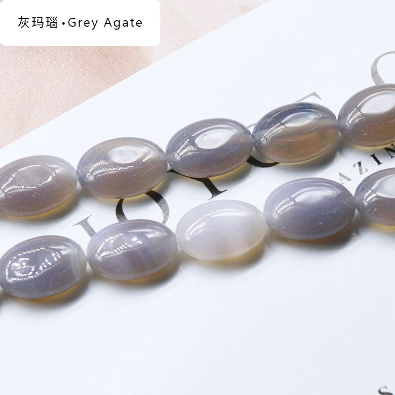 Agate cristal pedra semi-preciosa 10 * 14mm oval ovo frisado contas soltas DIY pulseira colar acessórios de jóias