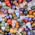 2159-Ágata de cristal roxo natural rosa e branco esculpida à mão 30mm cabaça não porosa acessórios culturais e de jogo local cênico