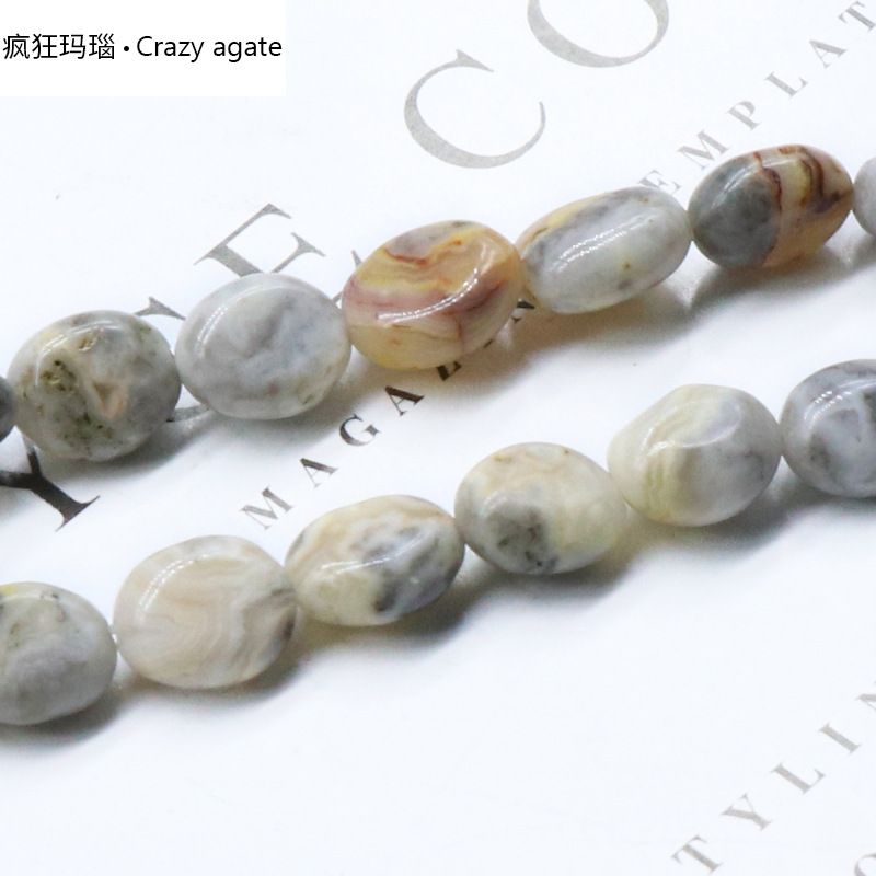 Cristal ágata pedra semi-preciosa 8x10mm irregular oval frisado DIY colar brincos acessórios de jóias