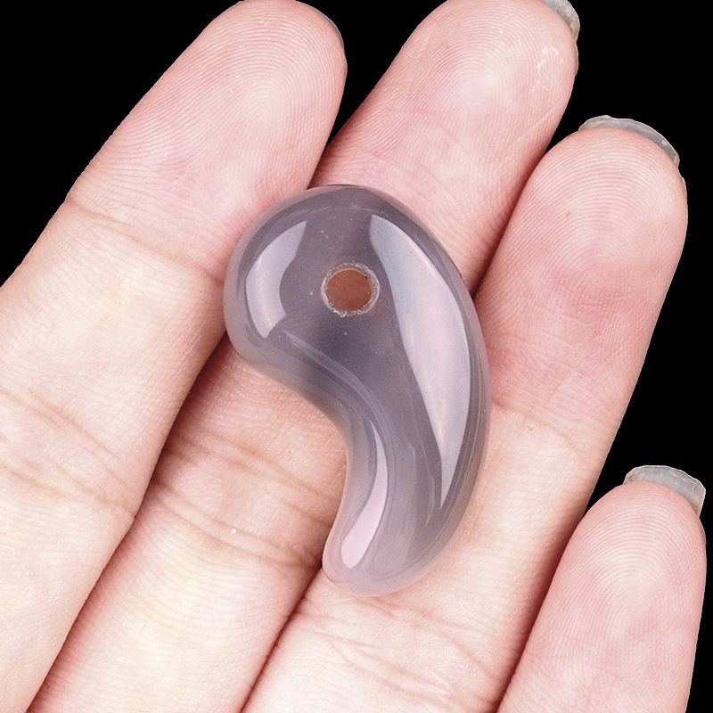 1212-Cristal natural 18X30 buraco 3mm gancho pingente de jade, anime yin e yang big dog Ibaraki vinho engolindo faca demoníaca Ji