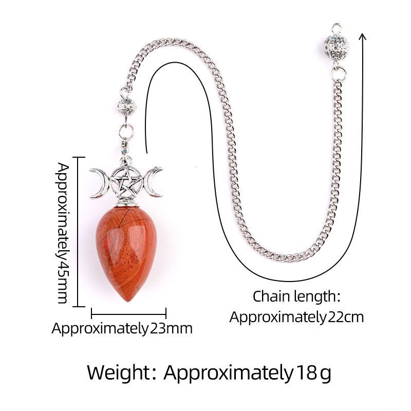 2146-Queda de água de cristal natural pingente de pêndulo da lua trifásico pingente de jóias pingente novo fabricante