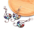 1761-Pingente de símbolo musical de pedra de sete veias, pingente espiral sinuoso, decoração de símbolo musical, pingente retro europeu e americano