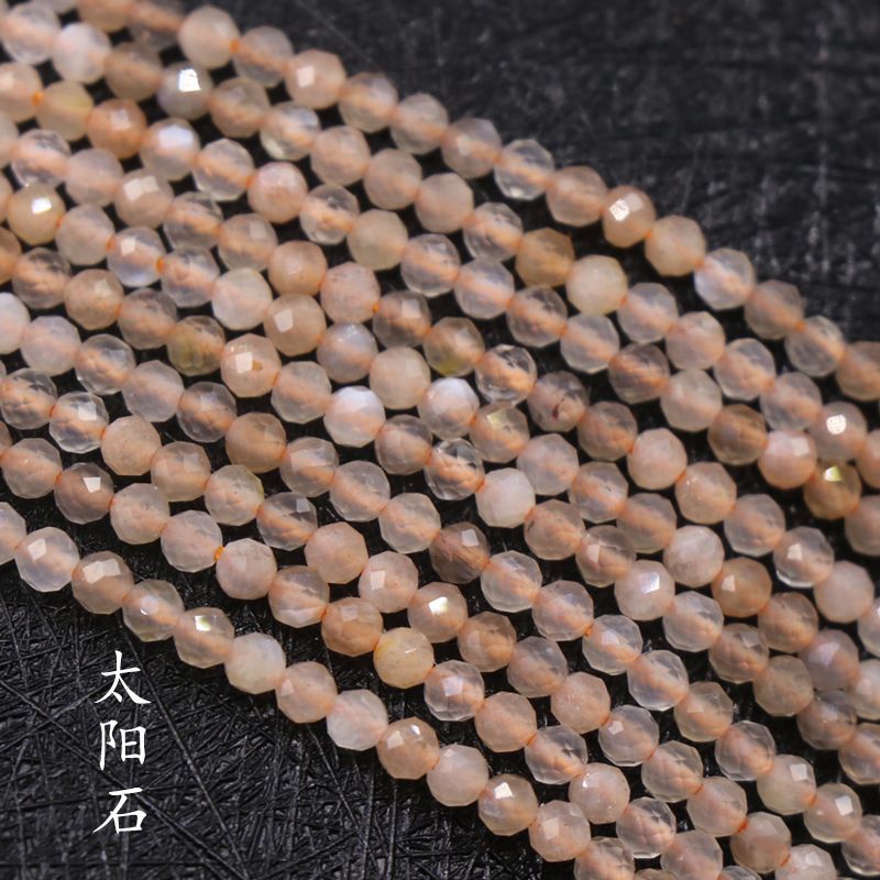 260-Agate cristal de pedra preciosa 2mm corte contas redondas turmalina romã água-marinha contas soltas DIY chapelaria gancho de cabelo borla