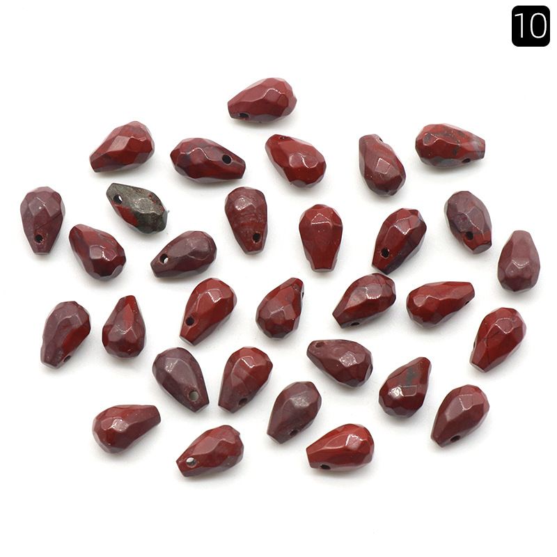 1320-Natural cristal gota de água buraco cruzado cortado contas soltas 10 brincos de pulseira de jóias artesanais DIY acessórios de grampo de cabelo