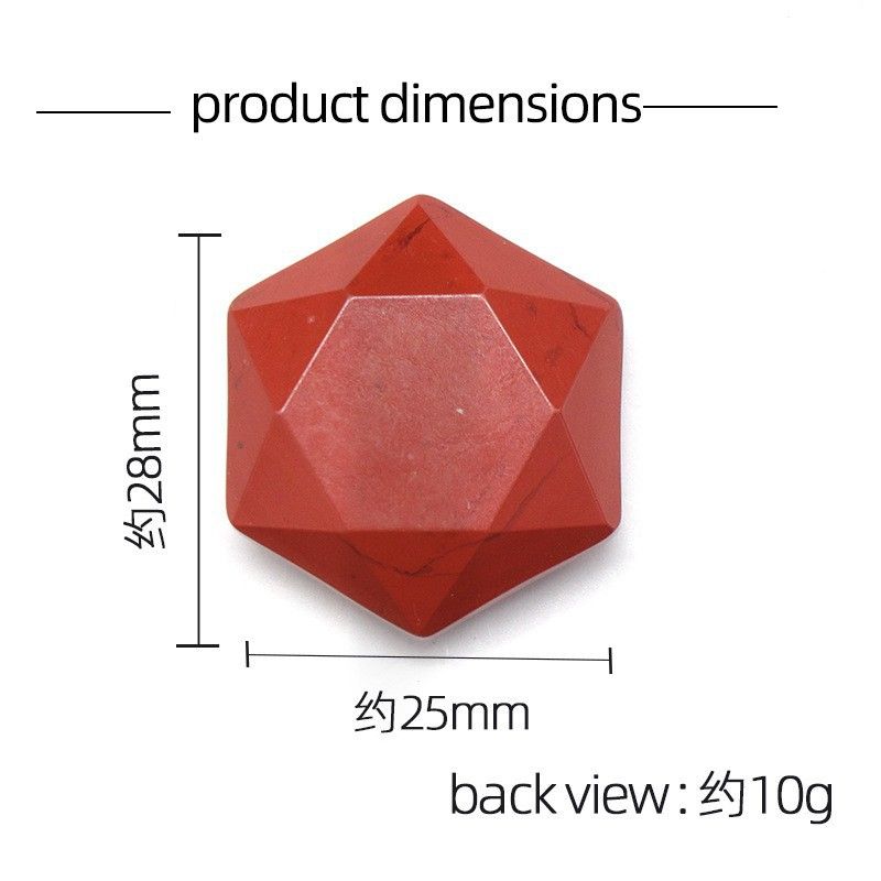 Venda quente de cristal natural pedra semi-preciosa hexagrama jogar pedra solta não porosa ágata poliédrica grande ornamento de satélite