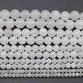 Pulseira solta de contas soltas de jade branco 4~12mm DIY, colar, brincos, grampo de cabelo estilo antigo, acessório de cabelo, contas soltas de jade natural
