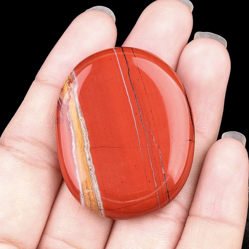 1537 Pingente oval oval duplo plano Worrystone irregular com letras ovais de cristal natural