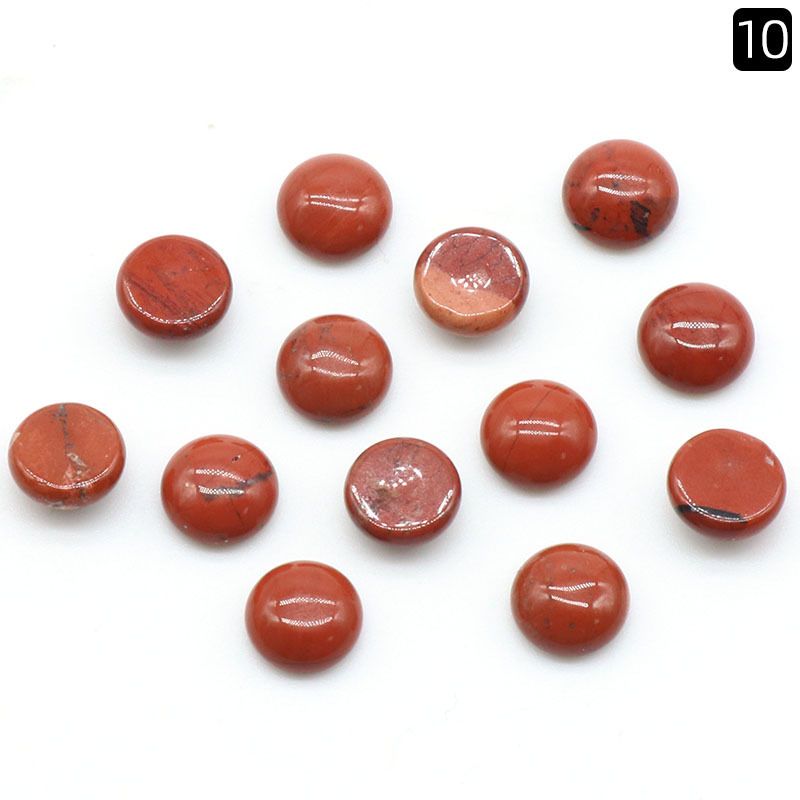 Superfície de anel redonda de 1247-8Mm, superfície de cristal natural única curva redonda geométrica DIY jóias incrustadas com acessórios de pedra solta