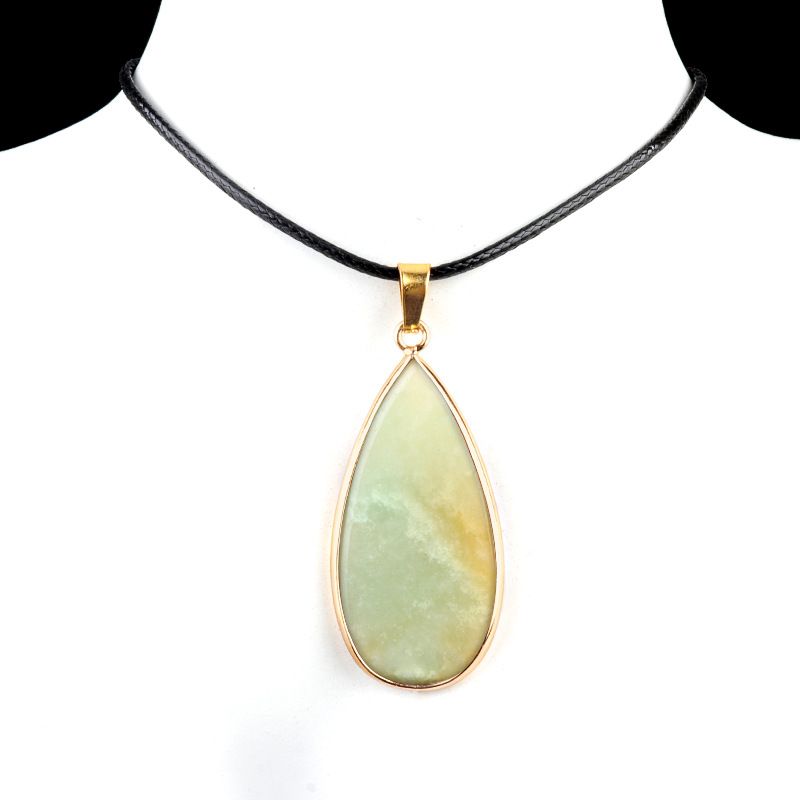 1975-20X40mm pedra de cristal natural ágata dupla plana gota de água em forma de bolsa Phnom Penh brincos DIY decoração pingente