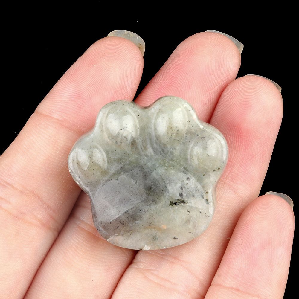 Cristal natural pedra semipreciosa ametista gravada garra de gato urso pata enfeite criativo presente decorativo