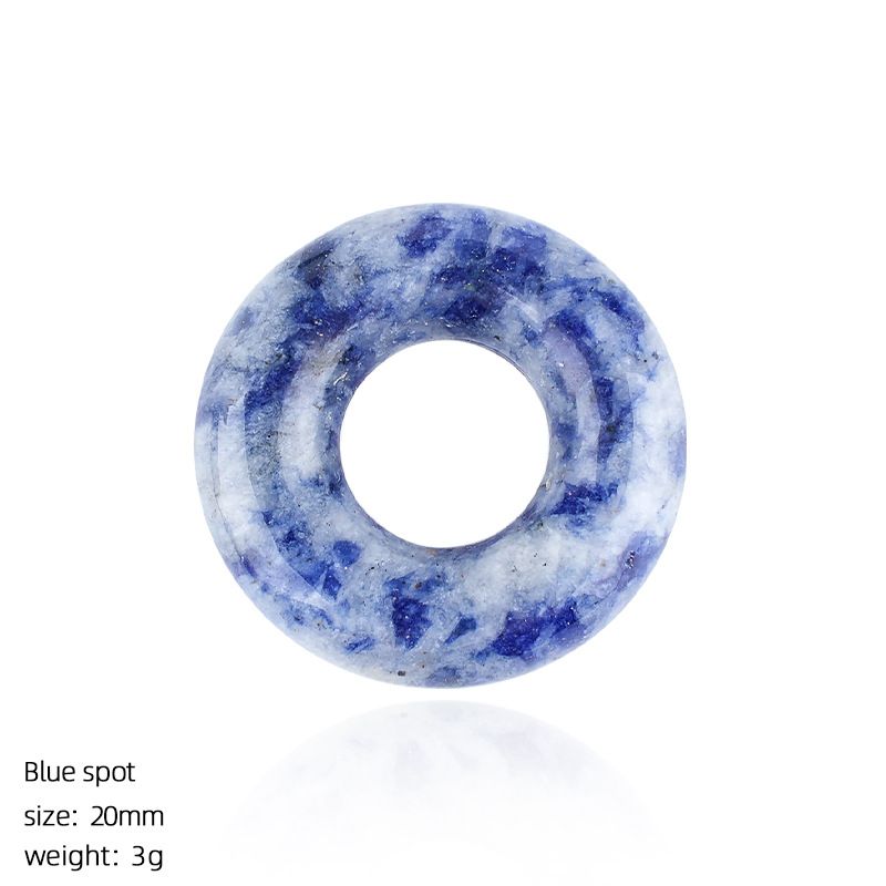 20Mm Ametista Donut Pingente Brincos DIY Pulseira Colar Anel Redondo Cristal Natural Acessórios Bagel