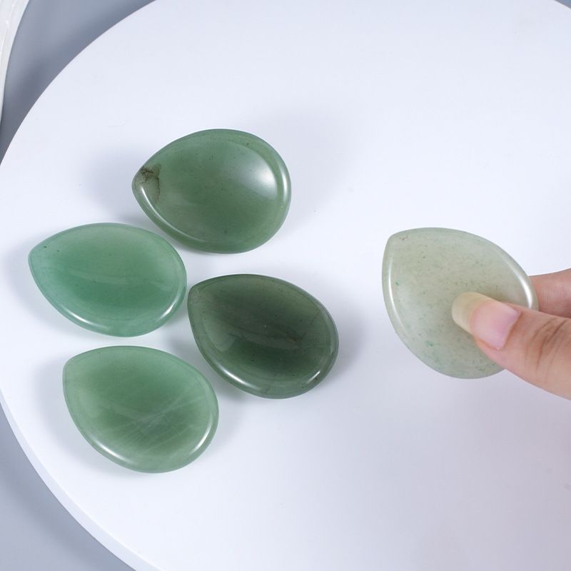 Água gota descompressão palma pedra cristal natural ágata ranhura polegar pressione alça esquecer preocupação pedra