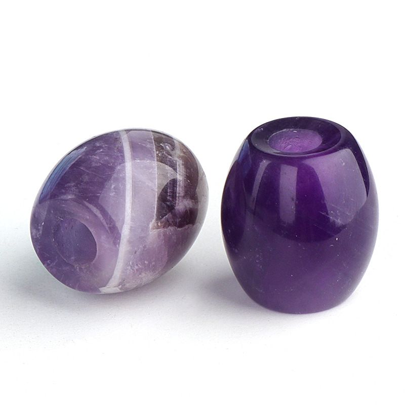 326-Grandes Buracos Grânulos Cristal Ágata Jade Barrel Grânulos Grandes Buracos Soltos 16 × 18mm Abertura 5mm Acessórios para Jóias