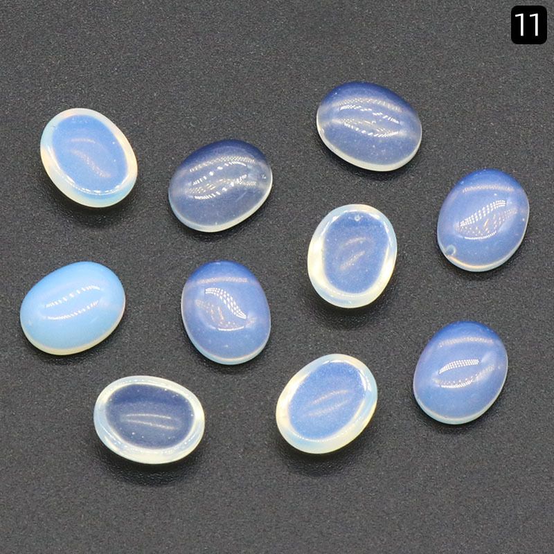 1238-8X10 superfície de anel em forma de ovo cristal natural superfície única curva oval geométrica DIY jóias incrustadas com acessórios de pedra solta