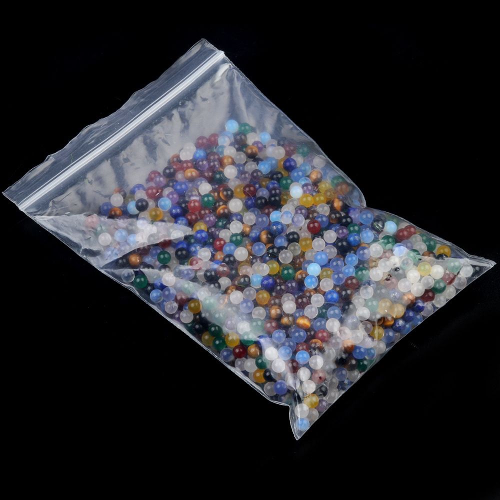 1781-4Mm contas redondas não porosas contas de cristal de pedra natural mini bola, pedra semi-preciosa DIY material de jóias de pedra